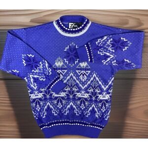 Vintage Tyrolia Skiwear Sweater 80s 90s Acrylic Wool Winter Ski Skiing Women XL